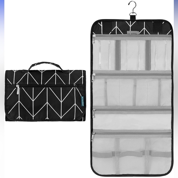 Other - Hanging Toiletry Bag, Travel Kit Foldable Large Organizer, Roll up Cosmetics Bag